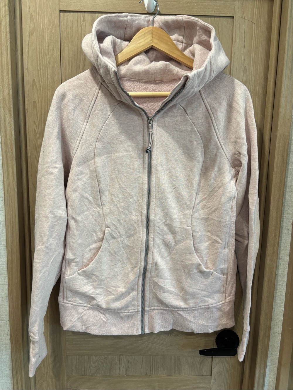 Lululemon Scuba Hoodie Light Cotton Fleece Size 12 W4AWNS Heather Pink